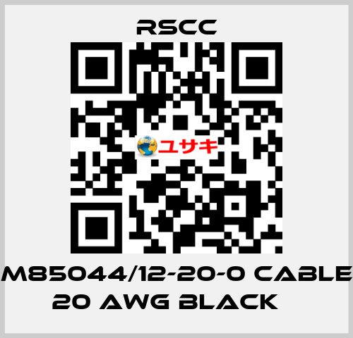 M85044/12-20-0 Cable 20 AWG BLACK    RSCC