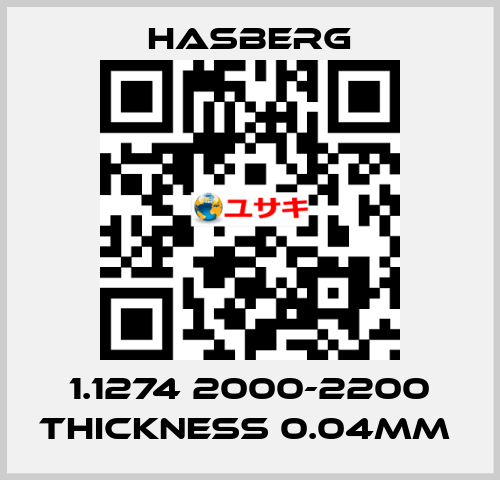 1.1274 2000-2200 thickness 0.04mm  Hasberg