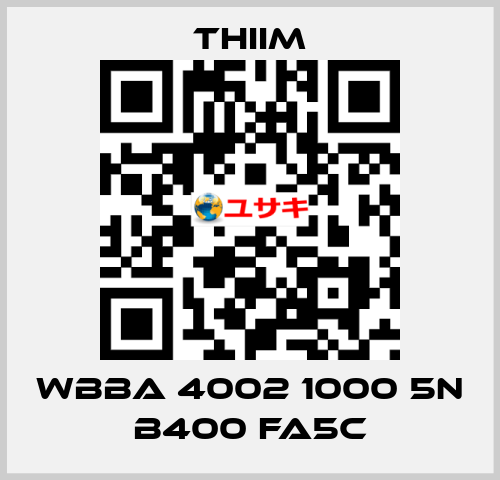 WBBA 4002 1000 5N B400 FA5C Thiim