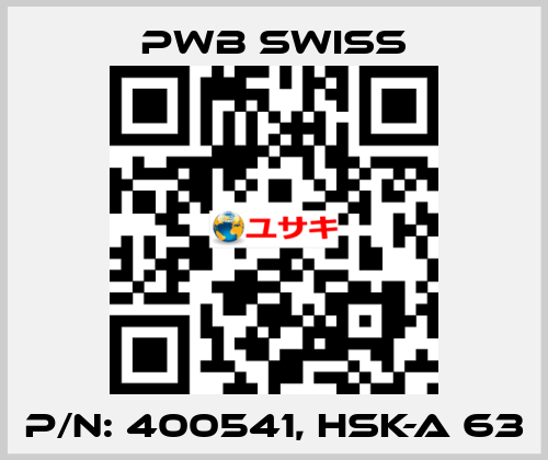 P/N: 400541, HSK-A 63 PWB Swiss