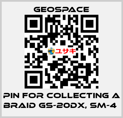 PIN FOR COLLECTING A BRAID GS-20DX, SM-4  GeoSpace