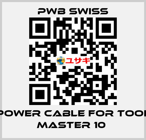 POWER CABLE FOR TOOL MASTER 10  PWB Swiss