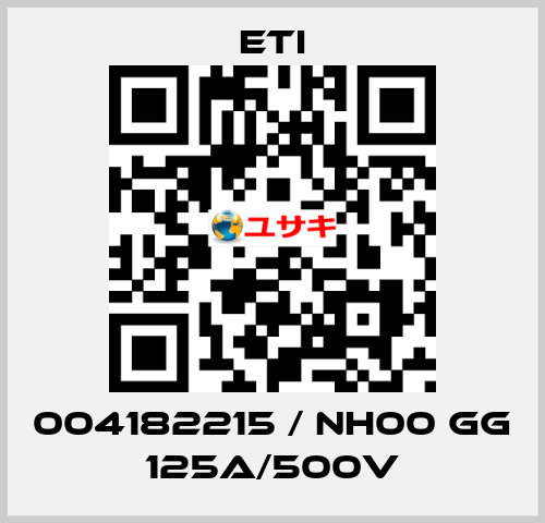 004182215 / NH00 gG 125A/500V Eti