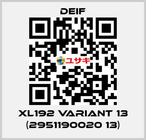 XL192 Variant 13 (2951190020 13) Deif