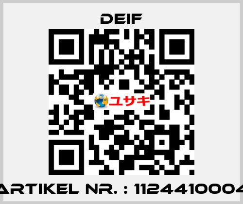 Artikel Nr. : 1124410004 Deif