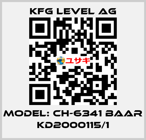 Model: CH-6341 Baar KD2000115/1 KFG Level AG