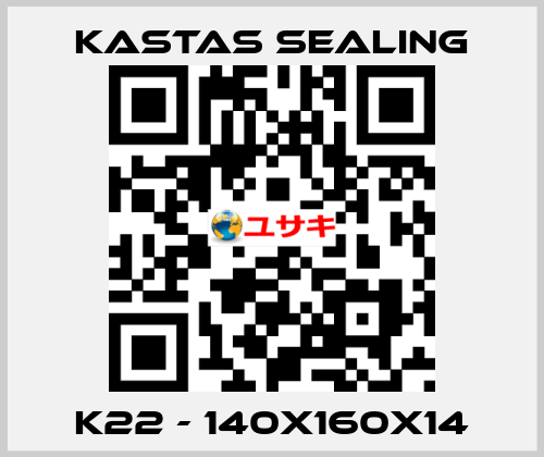 K22 - 140X160X14 Kastas Sealing