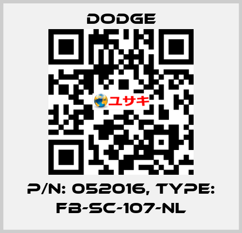 p/n: 052016, Type: FB-SC-107-NL Dodge