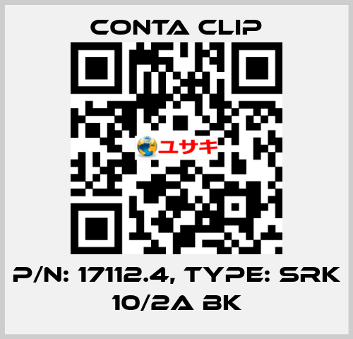 P/N: 17112.4, Type: SRK 10/2A BK Conta Clip