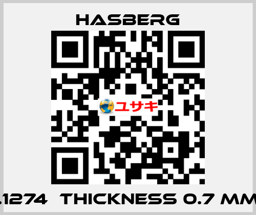  1.1274  thickness 0.7 mm  Hasberg