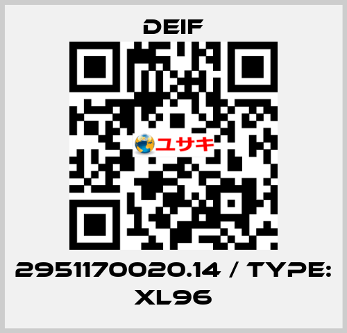 2951170020.14 / Type: XL96 Deif