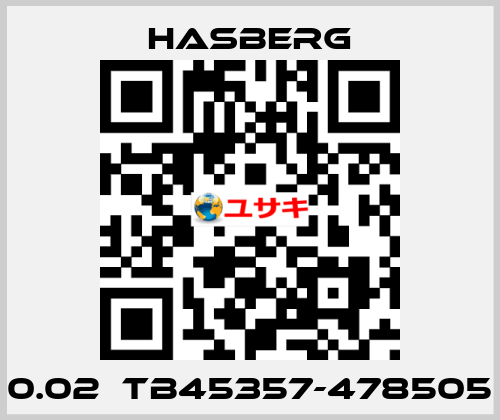 0.02	TB45357-478505 Hasberg