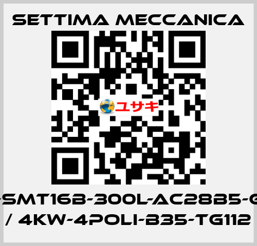 GR55-SMT16B-300L-AC28B5-G-S2-T / 4Kw-4Poli-B35-TG112 Settima Meccanica