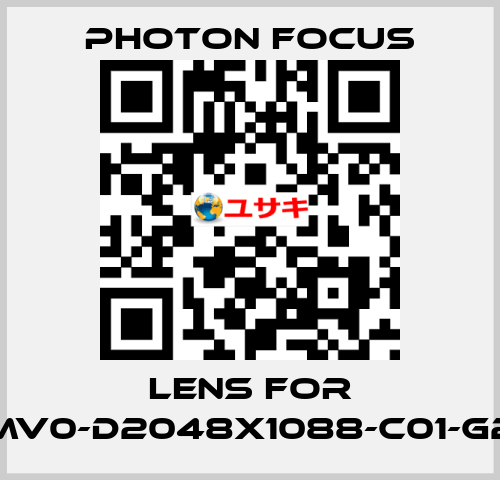 lens for MV0-D2048X1088-C01-G2 PHOTON FOCUS