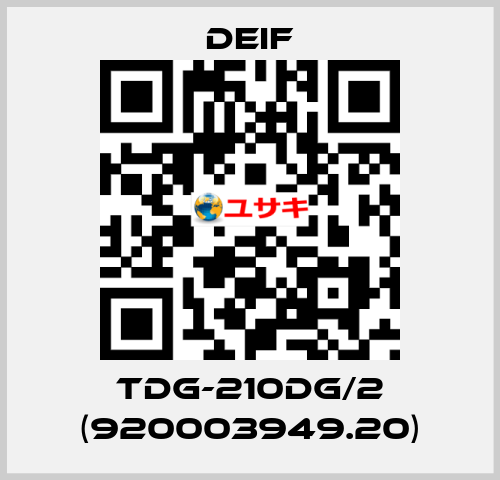 TDG-210DG/2 (920003949.20) Deif