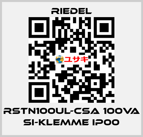 RSTN100UL-CSA 100VA Si-Klemme IP00 Riedel