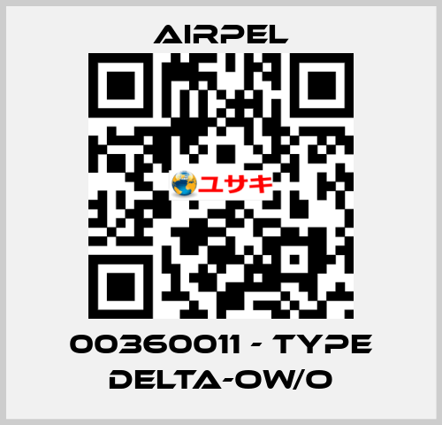 00360011 - Type DELTA-OW/O Airpel