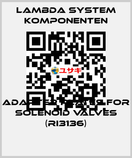 Adapter plates for solenoid valves (RI3136) LAMBDA SYSTEM KOMPONENTEN