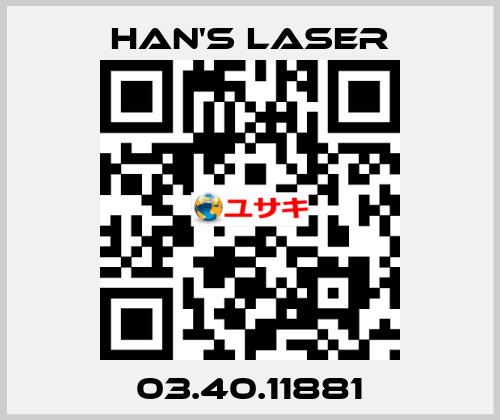 03.40.11881 Han's Laser