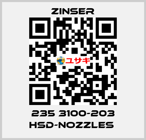 235 3100-203 HSD-nozzles  Zinser