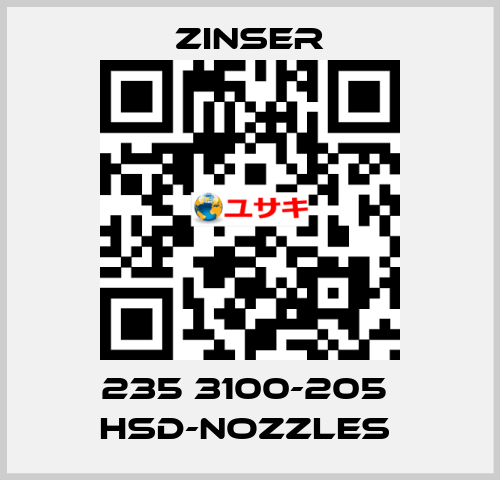 235 3100-205  HSD-nozzles  Zinser