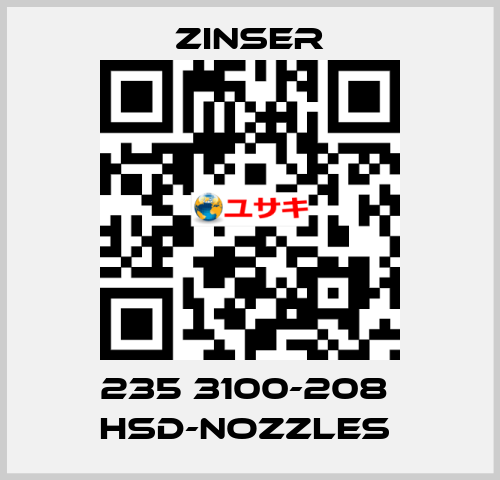 235 3100-208  HSD-nozzles  Zinser