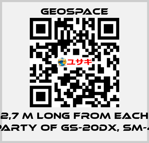 2,7 M LONG FROM EACH PARTY OF GS-20DX, SM-4 GeoSpace