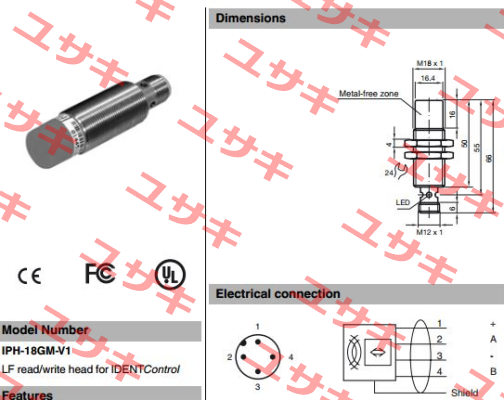 p/n: 121115, Type: IPH-18GM-V1 Pepperl-Fuchs