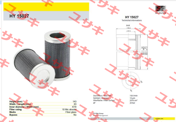 HY 15027 SF FILTER