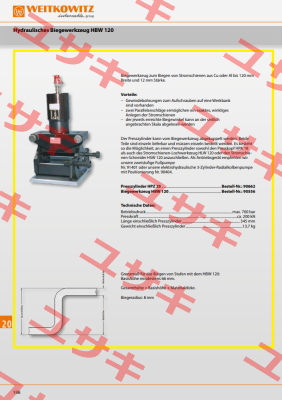 90556/Biegewerkzeug HBW 120 WEITKOWITZ