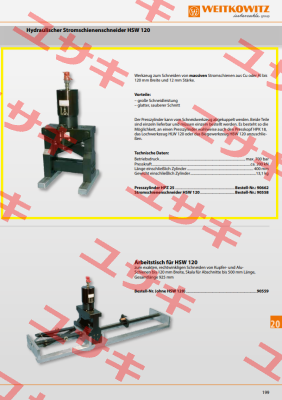 90558/Stromschienenschneider HSW 120 WEITKOWITZ