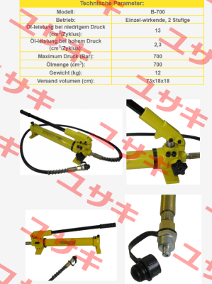 B-700 - Handpumpe Hydrafore Power Tools