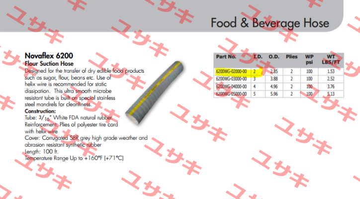 6200WG-02000-00  NOVAFLEX 