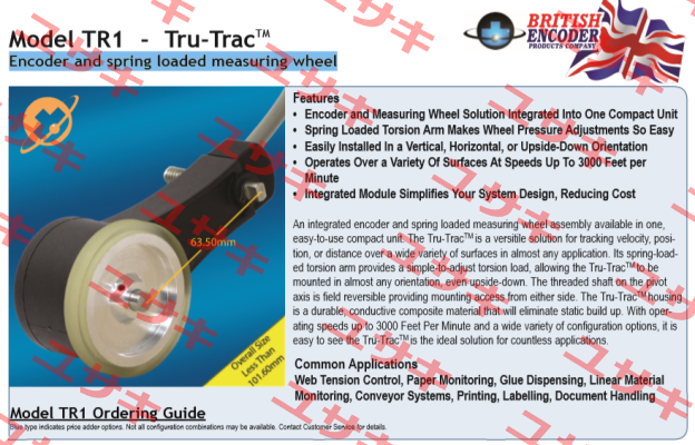 TR1-K1-R6-1800-PP-G2-ST-IP50 British Encoder