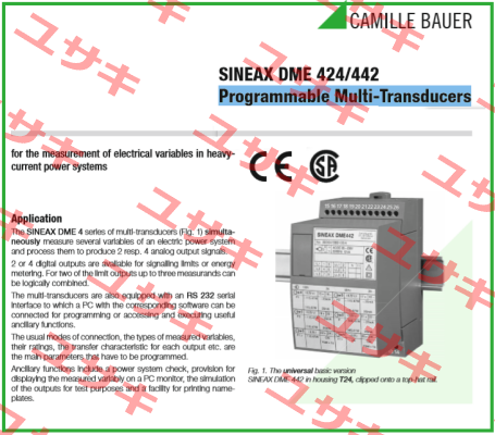 p/n: 142175, Type: SINEAX DME442 Camille Bauer