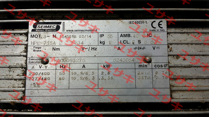 HPE 71 SA 2 230.400-50 B34  Seimec (Rossi)