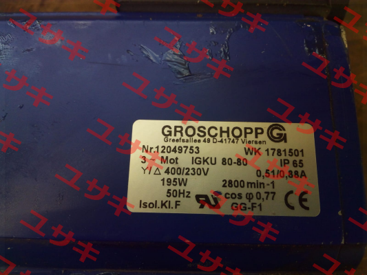 IGKU80-80/VE31-K-R-31 (10:1) Groschopp