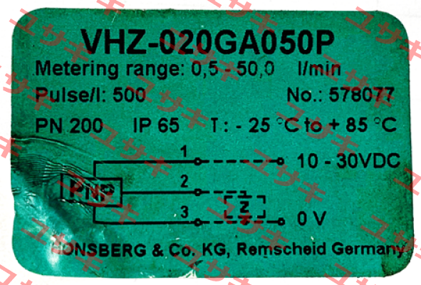 VHZ-020GA050P Honsberg