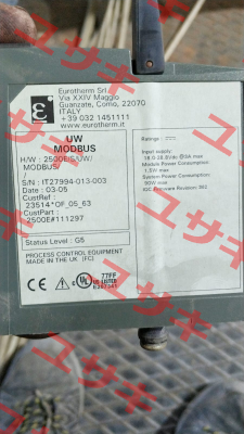 2500E/S/UW/MODBUS Eurotherm