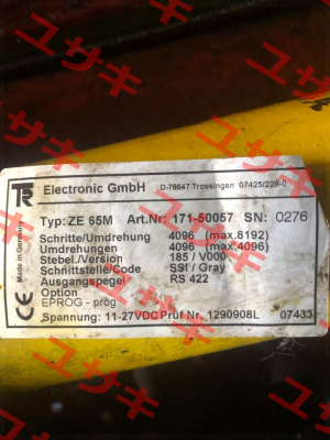 Type: ZE 65M, Art. Nr. 171-50057 alternative CEV582M-60444 TR Electronic