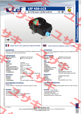 LEF 430-LC2/GR. (2xNS5002) 1PE 2G Lef Industries