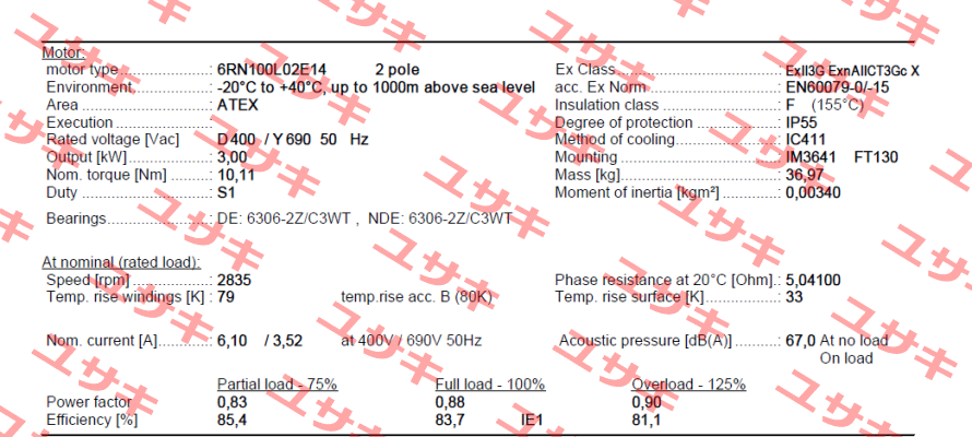 6RN100L02E14U46R R31 Rotor