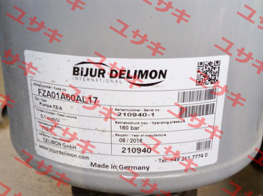 FZA01B60AL17 Bijur Delimon