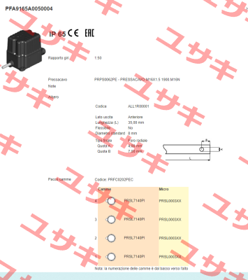 PFA9165A0050004 Ter Tecno Elettrica Ravasi