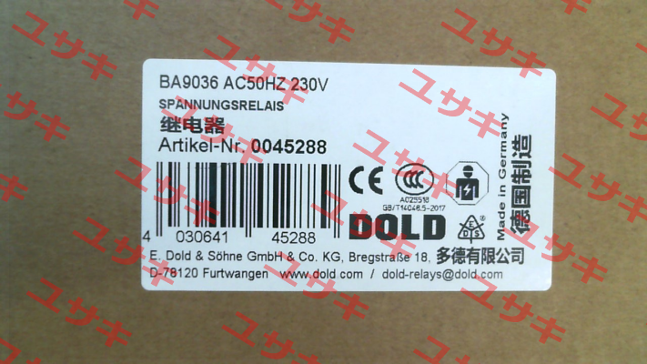 BA9036 AC50HZ 230V Dold