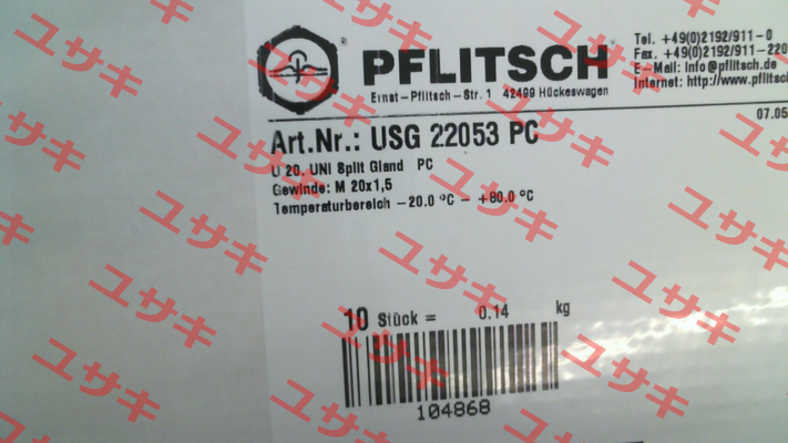 USG 22053 PC (pack x10) PFLITSCH