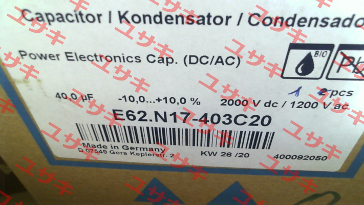 E62.N17-403C20 40μF Electronicon