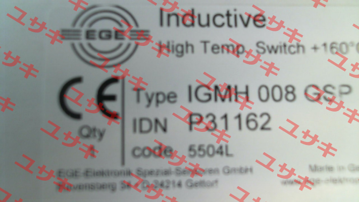 p/n: P31162, Type: IGMH 008 GSP Ege