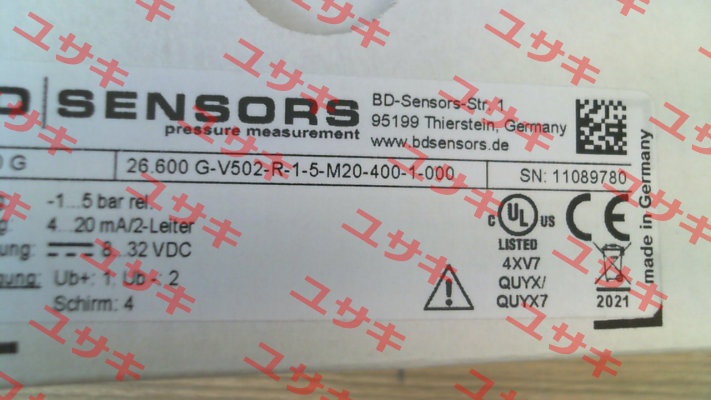 26.600 G-V502-R-1-5-M20-400-1-000 Bd Sensors