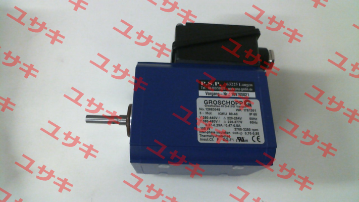 Motor only IGkU 80 40 2pole to suit VE31 gearbox Groschopp